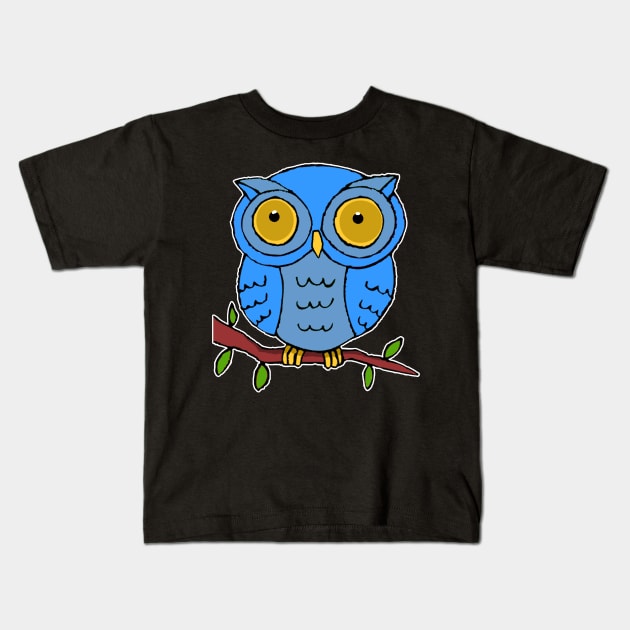 Cute Owl Kids T-Shirt by headrubble